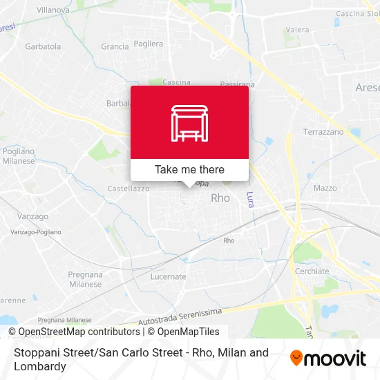 Stoppani Street / San Carlo Street - Rho map
