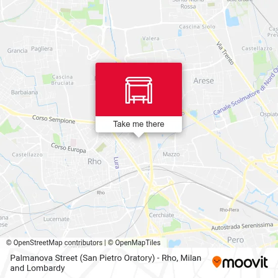 Palmanova Street (San Pietro Oratory) - Rho map