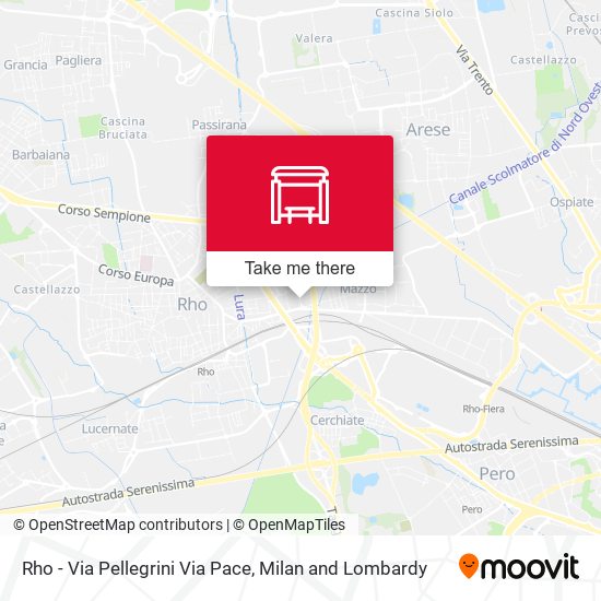 Rho - Via Pellegrini Via Pace map