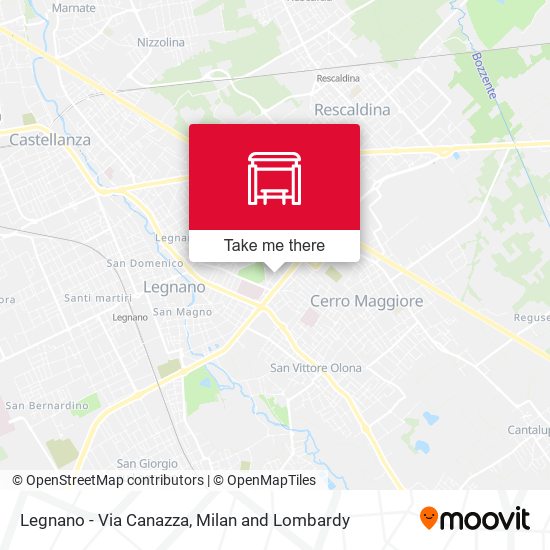 Legnano - Via Canazza map