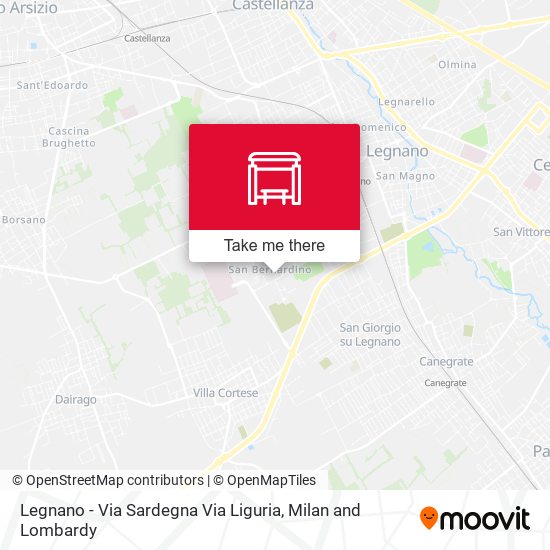Legnano - Via Sardegna Via Liguria map