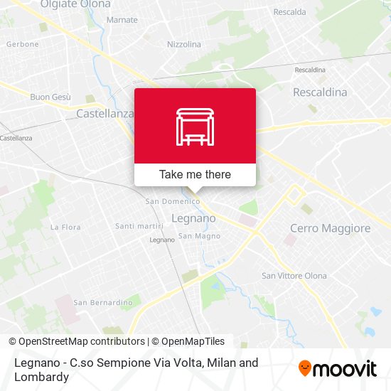 Legnano - C.so Sempione Via Volta map