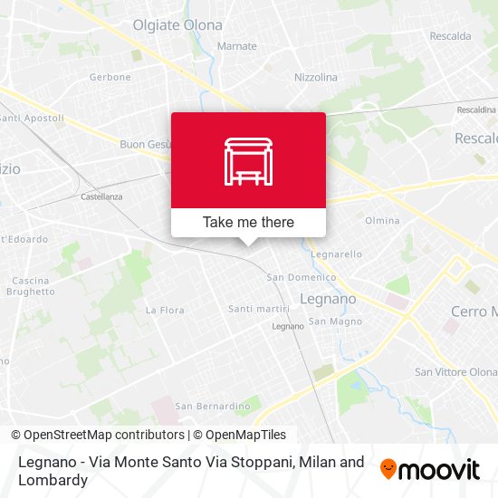 Legnano - Via Monte Santo Via Stoppani map