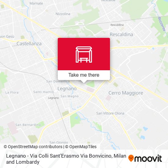 Legnano - Via Colli Sant'Erasmo Via Bonvicino map