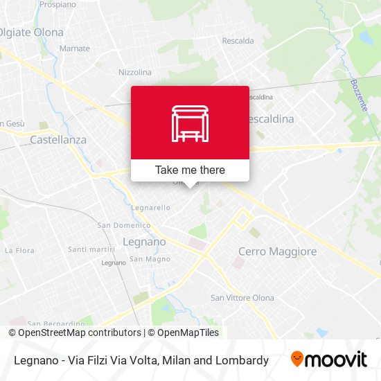 Legnano - Via Filzi Via Volta map
