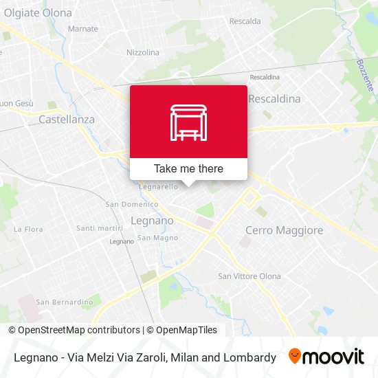 Legnano - Via Melzi Via Zaroli map