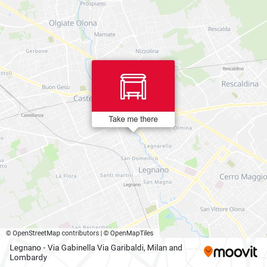 Legnano - Via Gabinella Via Garibaldi map