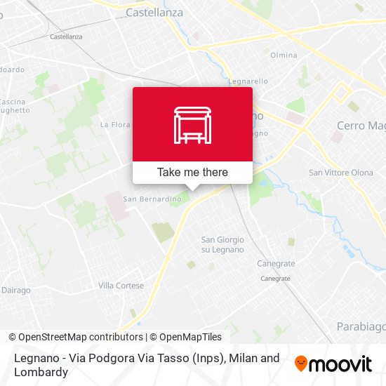 Legnano - Via Podgora Via Tasso (Inps) map