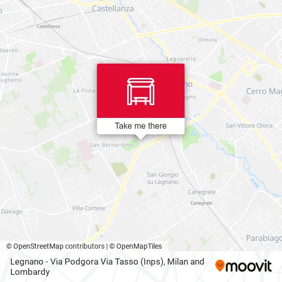 Legnano - Via Podgora Via Tasso (Inps) map