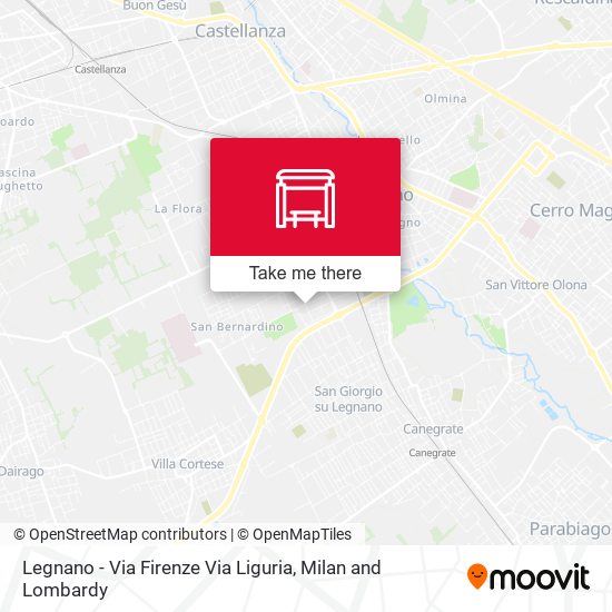 Legnano - Via Firenze Via Liguria map