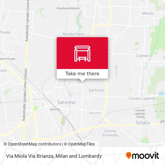 Via Miola Via Brianza map