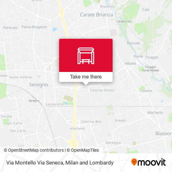 Via Montello Via Seneca map