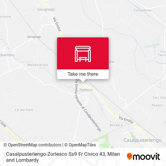 Casalpusterlengo-Zorlesco Ss9 Fr Civico 43 map