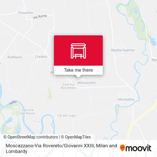 Moscazzano-Via Rovereto / Giovanni XXIII map