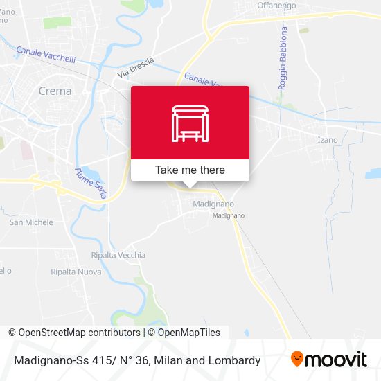 Madignano-Ss 415/ N° 36 map