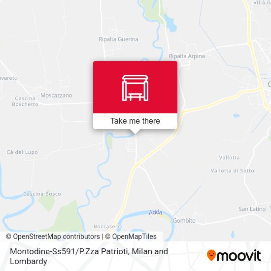 Montodine-Ss591/P.Zza Patrioti map