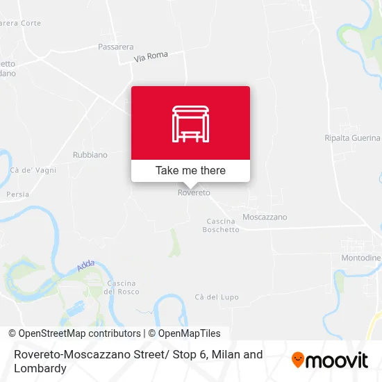 Rovereto-Moscazzano Street/ Stop 6 map