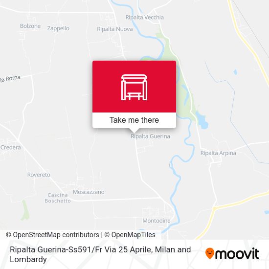 Ripalta Guerina-Ss591 / Fr Via 25 Aprile map