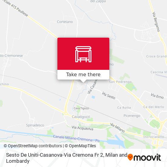 Sesto De Uniti-Casanova-Via Cremona Fr 2 map