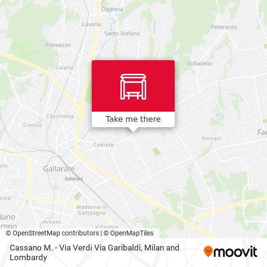 Cassano M. - Via Verdi Via Garibaldi map