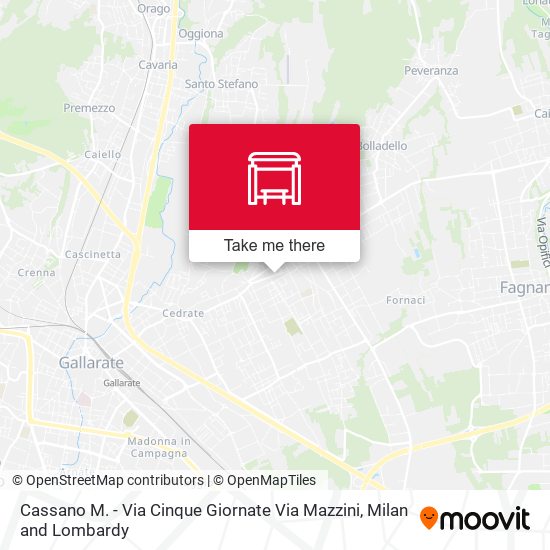 Cassano M. - Via Cinque Giornate Via Mazzini map