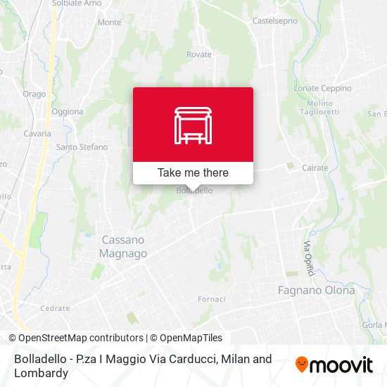 Bolladello - P.za I Maggio Via Carducci map