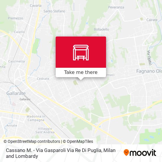 Cassano M. - Via Gasparoli Via Re Di Puglia map