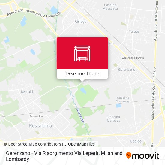Gerenzano - Via Risorgimento Via Lepetit map