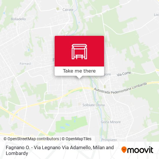 Fagnano O. - Via Legnano Via Adamello map