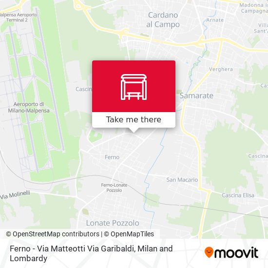 Ferno - Via Matteotti Via Garibaldi map