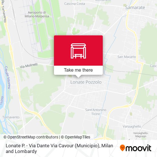 Lonate P. - Via Dante Via Cavour (Municipio) map