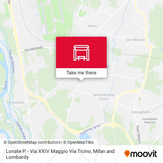 Lonate P. - Via XXIV Maggio Via Ticino map