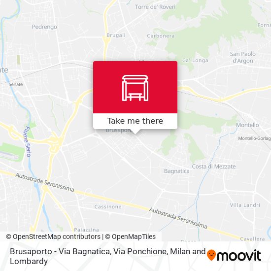 Brusaporto - Via Bagnatica, Via Ponchione map