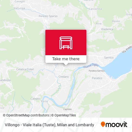 Villongo - Viale Italia (Tuste) map