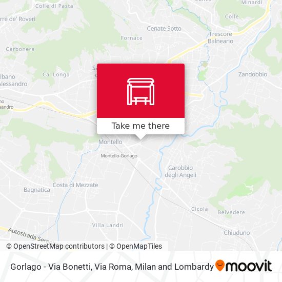 Gorlago - Via Bonetti, Via Roma map