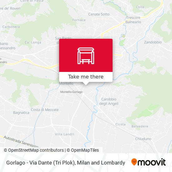 Gorlago - Via Dante (Tri Plok) map
