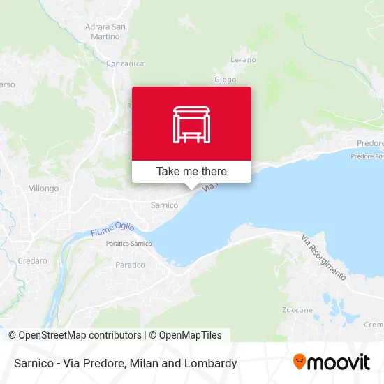 Sarnico - Via Predore map