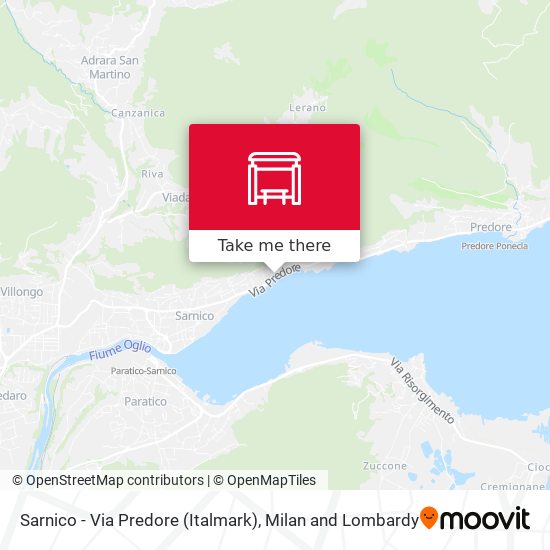 Sarnico - Via Predore (Italmark) map