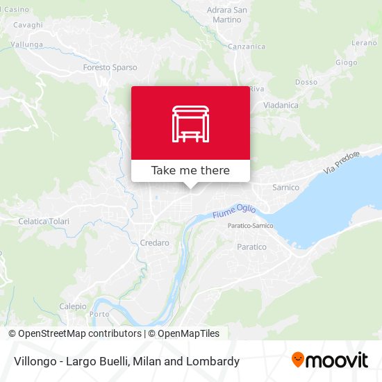 Villongo - Largo Buelli map