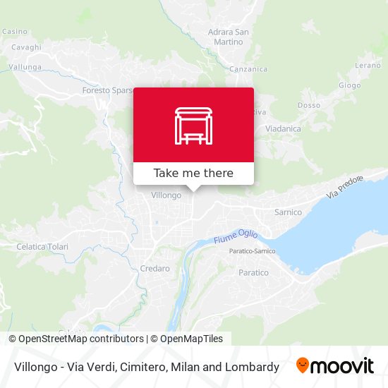 Villongo - Via Verdi, Cimitero map