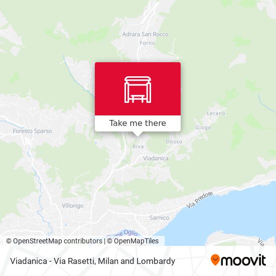 Viadanica - Via Rasetti map