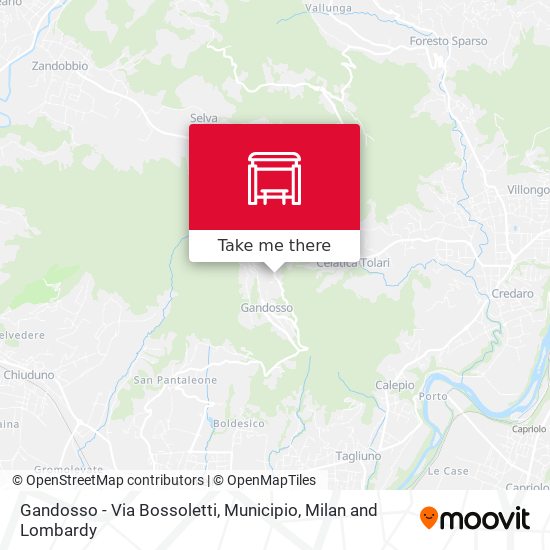 Gandosso - Via Bossoletti, Municipio map