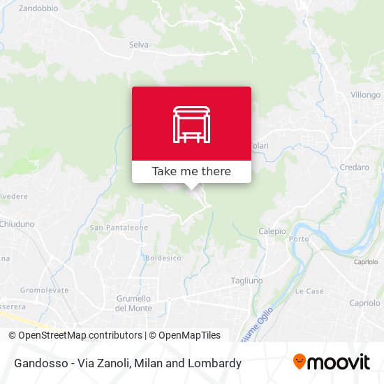 Gandosso - Via Zanoli map