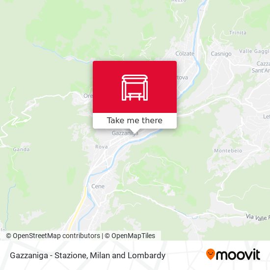 Gazzaniga - Stazione map