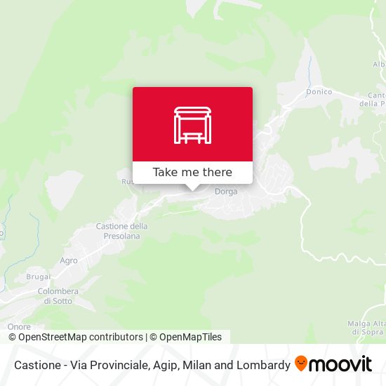 Castione - Via Provinciale, Agip map