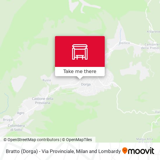 Bratto (Dorga) - Via Provinciale map