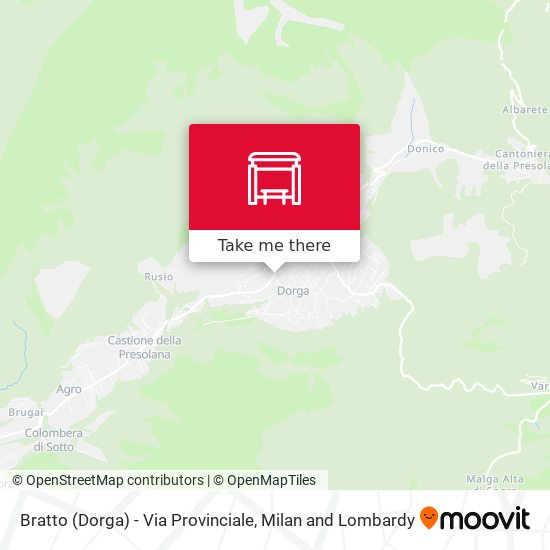 Bratto (Dorga) - Via Provinciale map