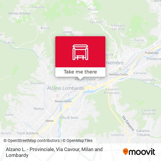 Alzano L. - Provinciale, Via Cavour map