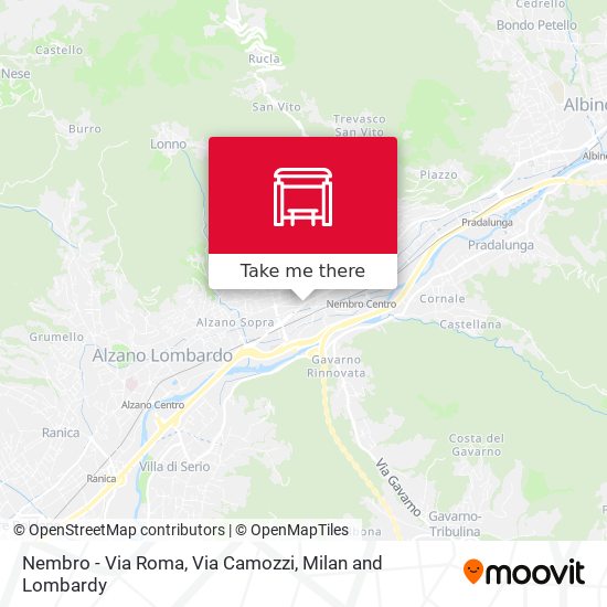 Nembro - Via Roma, Via Camozzi map