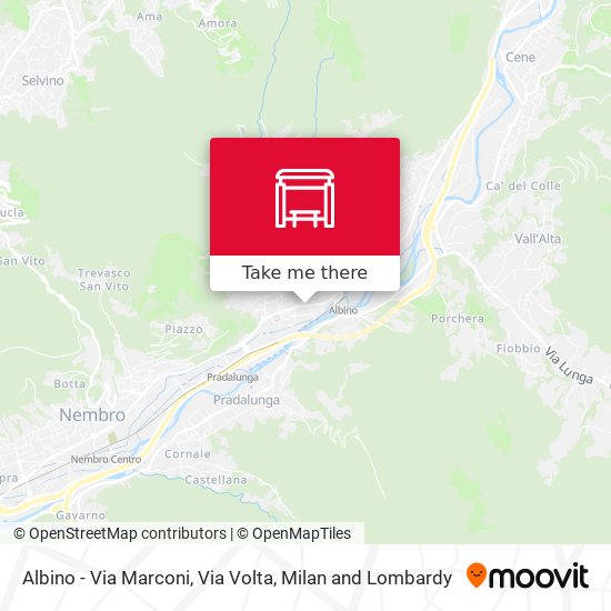 Albino - Via Marconi, Via Volta map